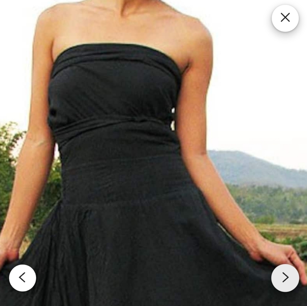 Black convertible dress NWOT OS